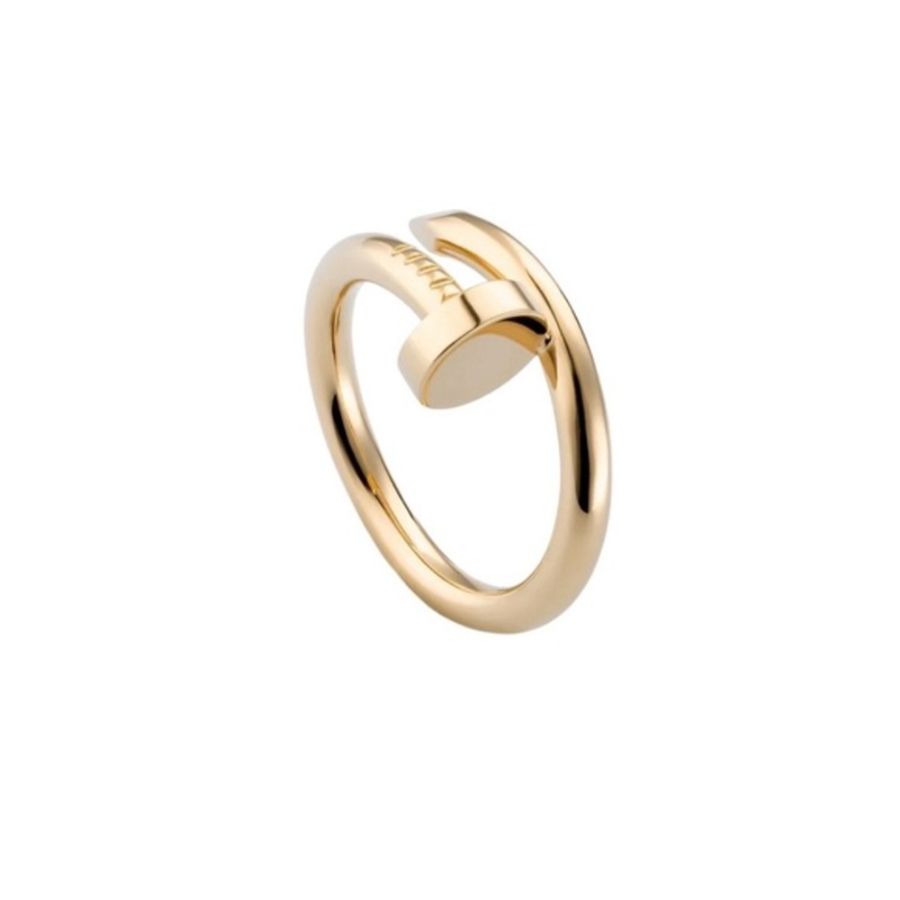 Generic Stainless Steel Screw Nail Ring in Gold